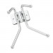 Safco 4160 Metal Wall Rack, Two Ball-Tipped Double-Hooks, 6-1/2w x 3d x 7h, Chrome