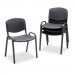 Safco 4185BL Stacking Chairs, Black w/Black Frame, 4/Carton