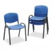 Safco 4185BU Contour Stacking Chairs, Blue w/Black Frame, 4/Carton