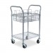 Safco 5235GR Wire Mail Cart, 600-lb Cap, 18-3/4w x 26-3/4d x 38-1/2h, Metallic