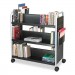 Safco 5335BL Scoot Book Cart, Six-Shelf, 41-1/4w x 17-3/4d x 41-1/4h, Black