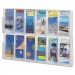 Safco 5604CL Reveal Clear Literature Displays, 12 Compartments, 30 w x 2d x 20 1/4h, Clear