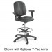 Safco 7084BL Apprentice II Extended Height Chair, Black Vinyl