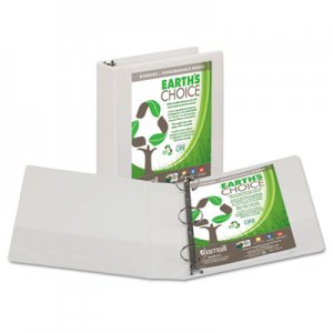 Samsill 18967 Earth's Choice Biobased + Biodegradable Round Ring View Binder, 2" Cap, White