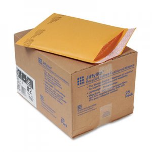 Sealed Air 10187 Jiffylite Self-Seal Mailer, Side Seam, #2, 8 1/2 x 12, Golden Brown, 25/Carton