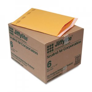 Sealed Air 39097 Jiffylite Self-Seal Mailer, Side Seam, #6, 12 1/2 x 19, Golden Brown, 50/Carton