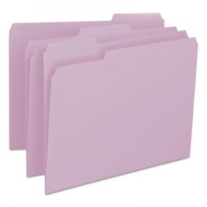 Smead 12443 File Folders, 1/3 Cut Top Tab, Letter, Lavender, 100/Box