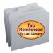 Smead 12334 File Folders, 1/3 Cut, Reinforced Top Tab, Letter, Gray, 100/Box