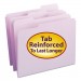 Smead 12434 File Folders, 1/3 Cut, Reinforced Top Tab, Letter, Lavender, 100/Box