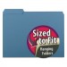 Smead 10239 Interior File Folders, 1/3 Cut Top Tab, Letter, Blue, 100/Box