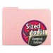 Smead 10263 Interior File Folders, 1/3 Cut Top Tab, Letter, Pink, 100/Box