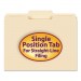 Smead 10332 File Folders, 1/3 Cut Second Position, One-Ply Top Tab, Letter, Manila, 100/Box