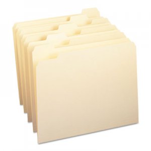 Smead 10350 File Folders, 1/5 Cut, One-Ply Top Tab, Letter, Manila, 100/Box