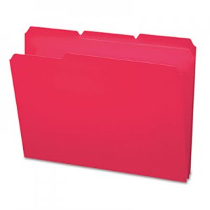 Smead 10501 Waterproof Poly File Folders, 1/3 Cut Top Tab, Letter, Red, 24/Box