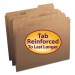 Smead 10734 Kraft File Folders, 1/3 Cut, Reinforced Top Tab, Letter, Kraft, 100/Box