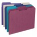 Smead 11948 File Folders, 1/3 Cut Top Tab, Letter, Deep Assorted Colors, 100/Box