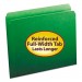 Smead 12110 File Folders, Straight Cut, Reinforced Top Tab, Letter, Green, 100/Box