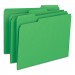 Smead 12143 File Folders, 1/3 Cut Top Tab, Letter, Green, 100/Box