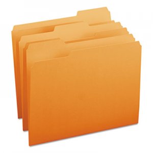 Smead 12543 File Folders, 1/3 Cut Top Tab, Letter, Orange, 100/Box