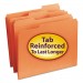 Smead 12534 File Folders, 1/3 Cut, Reinforced Top Tab, Letter, Orange, 100/Box