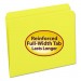 Smead 12910 File Folders, Straight Cut, Reinforced Top Tab, Letter, Yellow, 100/Box