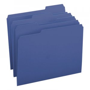 Smead 13193 File Folders, 1/3 Cut Top Tab, Letter, Navy, 100/Box