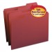 Smead 13084 File Folders, 1/3 Cut, Reinforced Top Tab, Letter, Maroon, 100/Box