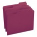 Smead 13093 File Folders, 1/3 Cut Top Tab, Letter, Maroon, 100/Box