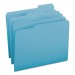 Smead 13143 File Folders, 1/3 Cut Top Tab, Letter, Teal, 100/Box