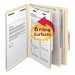 Smead 14000 Manila Classification Folders with 2/5 Right Tab, Letter, Six-Section, 10/Box