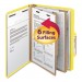 Smead 14004 Top Tab Classification Folder, Two Dividers, Six-Section, Letter, Yellow, 10/Box