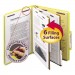 Smead 14034 Pressboard Classification Folders, Letter, Six-Section, Yellow, 10/Box