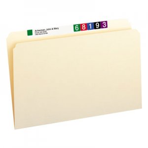 Smead 15300 File Folders, Straight Cut, One-Ply Top Tab, Legal, Manila, 100/Box
