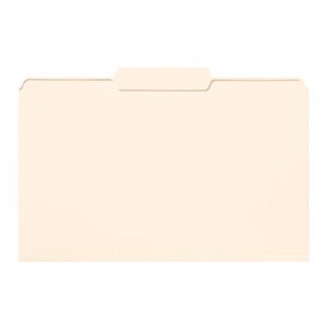 Smead 15332 File Folders, 1/3 Cut Second Position, One-Ply Top Tab, Legal, Manila, 100/Box