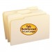 Smead 15334 File Folders, 1/3 Cut Assorted, Reinforced Top Tab, Legal, Manila, 100/Box