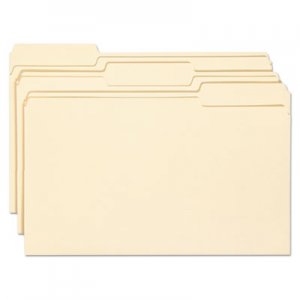 Smead 15338 Antimicrobial File Folders, 1/3 Cut Top Tab, Legal, Manila, 100/Box