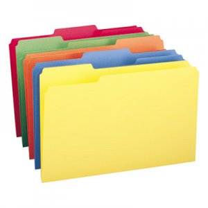 Smead 16943 File Folders, 1/3 Cut Top Tab, Legal, Assorted Colors, 100/Box