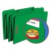 Smead 17140 Folders, Two Fasteners, 1/3 Cut Assorted Top Tab, Legal, Green, 50/Box