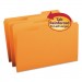 Smead 17534 File Folders, 1/3 Cut, Reinforced Top Tab, Legal, Orange, 100/Box