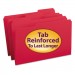 Smead 17734 File Folders, 1/3 Cut, Reinforced Top tab, Legal, Red, 100/Box