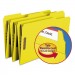 Smead 17940 Folders, Two Fasteners, 1/3 Cut Assorted, Top Tab, Legal, Yellow, 50/Box