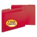 Smead 21538 Recycled Folders, One Inch Expansion, 1/3 Top Tab, Letter, Bright Red, 25/Box