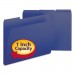 Smead 21541 Recycled Folders, One Inch Expansion, 1/3 Top Tab, Letter, Dark Blue, 25/Box