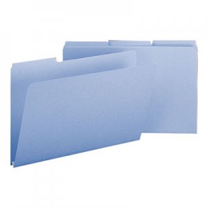 Smead 22530 Recycled Folders, One Inch Expansion, 1/3 Cut Top Tab, Legal, Blue, 25/Box