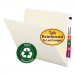 Smead 24160 100% Recycled End Tab Folders, Reinforced Tab, Letter Size, Manila, 100/Box