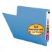 Smead 25010 Colored File Folders, Straight Cut, Reinforced End Tab, Letter, Blue, 100/Box