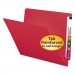 Smead 25710 Colored File Folders, Straight Cut, Reinforced End Tab, Letter, Red, 100/Box
