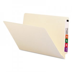 Smead 27100 Shelf Folders, Straight Cut, Single-Ply End Tab, Legal, Manila, 100/Box