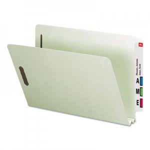 Smead 29210 Heavy Duty Folders, End Tab, Two Inch Expansion, Legal, Gray Green, 25/Box
