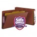Smead 29855 Pressboard End Tab Classification Folder, Legal, Four-Section, Red, 10/Box